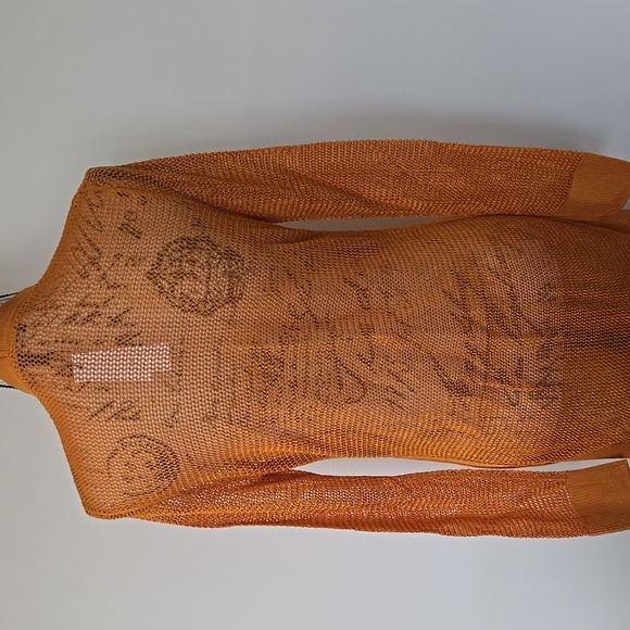 WHITE HOUSE BLACK MARKET NET COVERUP OPEN DUSTER CARDIGAN NWT XS AURA GOLD - Picture 8 of 14